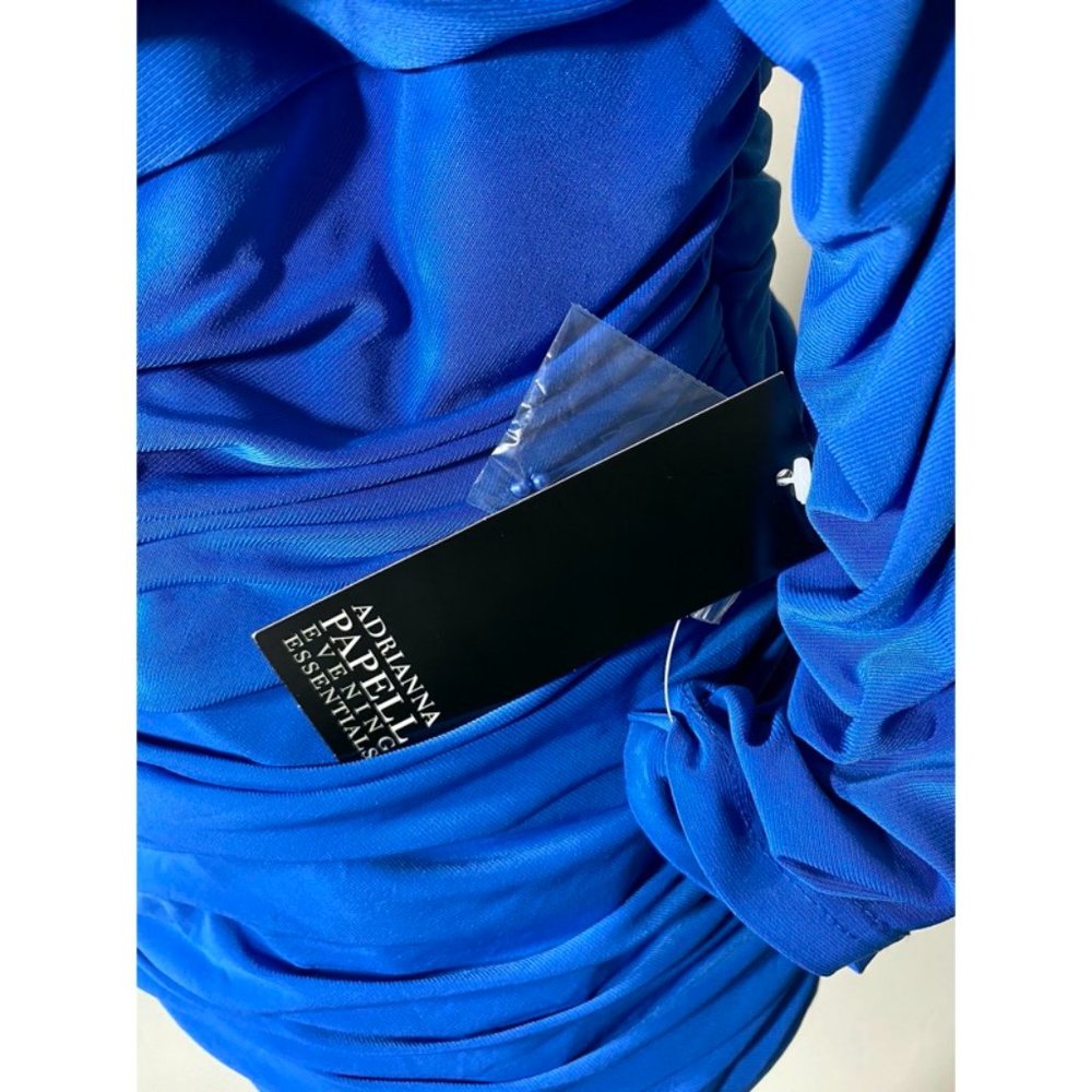 Adrianna Papell Blue Top With Sparkling Brooch NWT - Picture 6 of 7